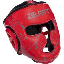 Детский закрытый шлем для бокса PU ZELART BO-0394 (Красный)