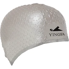 Шапочка для бассейна силиконовая на длинные волосы YINGFA C0061 (Серый)