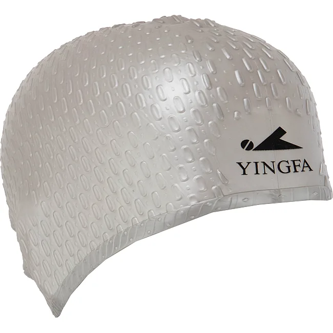 Шапочка для бассейна
 силиконовая на длинные волосы YINGFA C0061 (Серый)