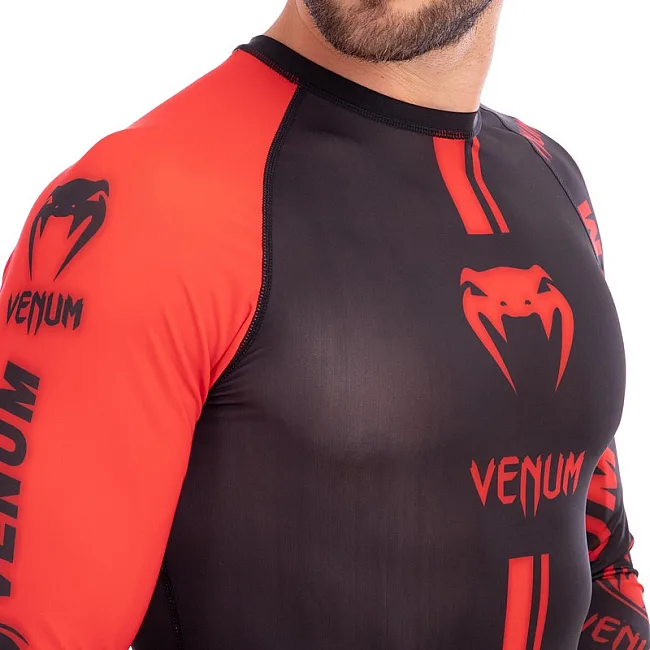 Рашгард лонгслив мужской VENUM
 LOG
 CO-8128 (Черный-красный)