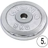 Блины диски хромированные HIGHQ SPORT TA-1452-5S 30мм 5кг хром
