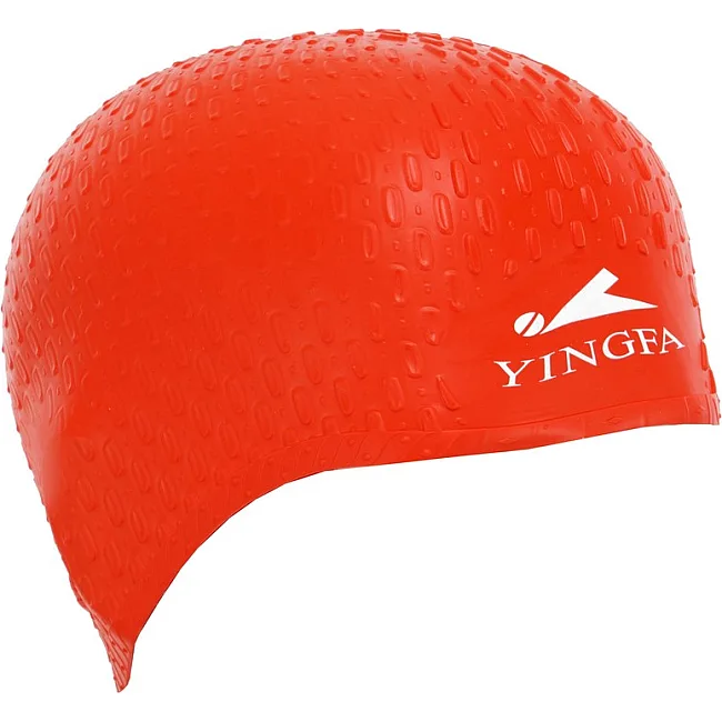 Шапочка для бассейна силиконовая на длинные волосы YINGFA C0061 (Оранжевый)