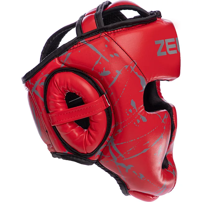 Детский закрытый шлем для бокса PU ZELART BO-0394 (Черный)