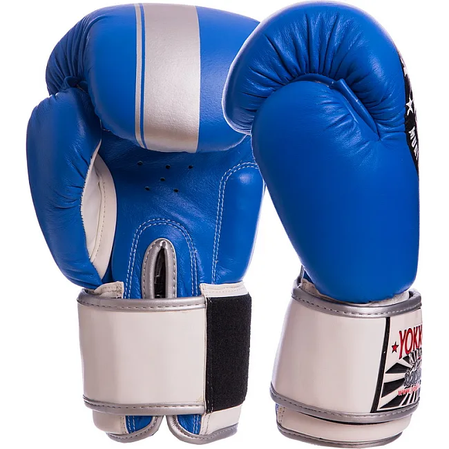 Перчатки для бокса


 кожаные YOKKAO YK016 10-16унций (Синий-серый)