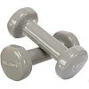 Гантели для фитнеса виниловые ZELART Beauty TA-5225-1 2шт 1кг (Серый)
