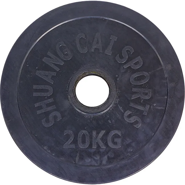Млинці диски гумові SHUANG CAI SPORTS TA-1449-20B 52мм 20кг