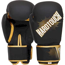 Рукавички для боксу PU HARD TOUCH BO-4432 (Чорний-золотий)