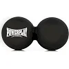 Масажний силіконовий подвійний м'яч PowerPlay PP-4355 Silicone Lacrosse Peanut Ball (6.3*12.6см.) Чорний