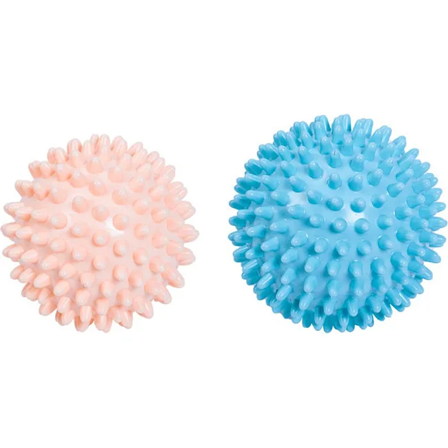 Набір масажних м'ячів LiveUp MASSAGE BALL рожевий, блакитний 7 і 9 см