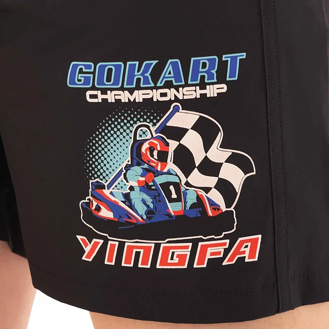 Шорты для плавания детские YINGFA 24S661 возраст 4-14 лет (Черный)