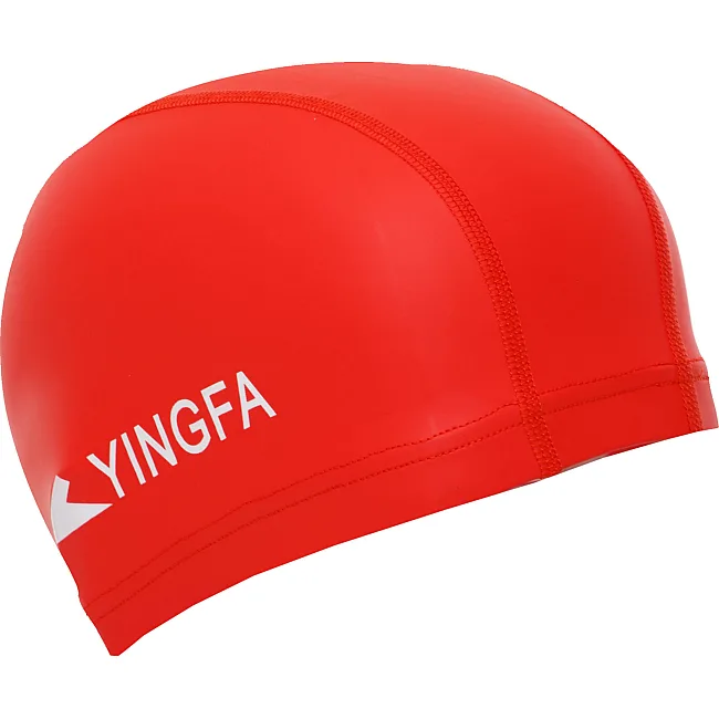 Шапочка для бассейна текстильная с покрытием PU YINGFA C0077 (Красный)