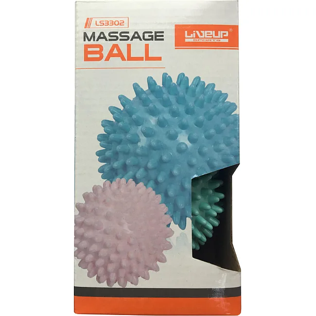 Набір масажних м'ячів LiveUp MASSAGE BALL рожевий, блакитний 7 і 9 см