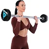 Штанга неразборная с фиксированным весом прямая полиуретановая LiveUp LP8010-20 длина-89,2см 20кг
