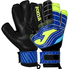 Вратарские перчатки профессиональные с защитой пальцев JOMA BRAVE 401183-121 7-12 (Черный-синий-желтый)