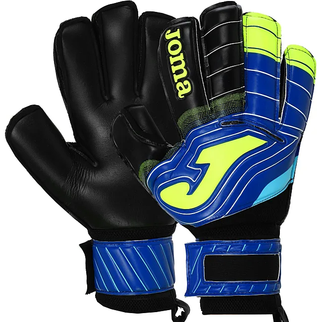 Вратарские перчатки
 профессиональные с защитой пальцев JOMA

 BRAVE 401183-121
 7-12 (Черный-синий-желтый)