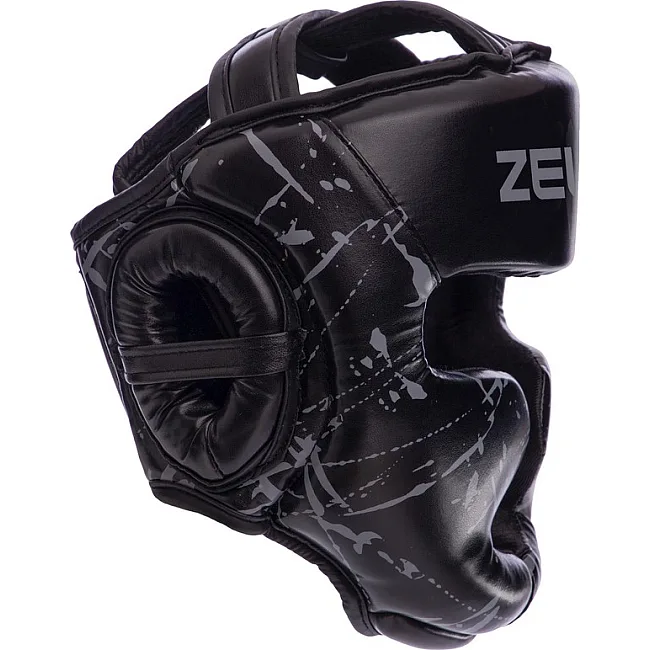 Детский закрытый шлем для бокса PU ZELART BO-0394 (Черный)