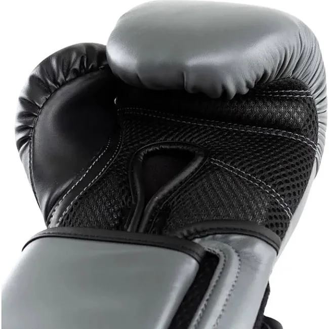Боксерские перчатки Everlast POWERLOCK 2R TRAINING GLOVE серый, черный 16 унций