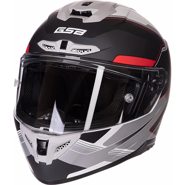 Шлем для мотоцикла интеграл
 GSB GSB-361 (Серый-белый)