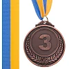 Медаль спортивная с лентой SP-SPORT FAME C-3968 ø6,5см (Серебряный)