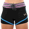 Спортивные шорты
 двойные 2 в 1 женские UNDER ARMOUR
 CO-1721 (Черный-фиолетовый)