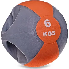 Медбол м'яч медичний дворучний з хватами ZELART FI-2619-6 6кг