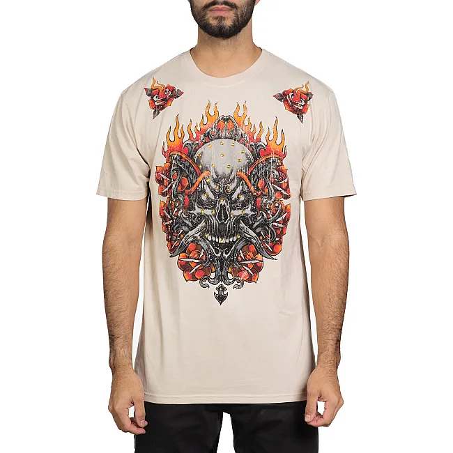 Футболка мужская AFFLICTION Toxic Tavern Cream