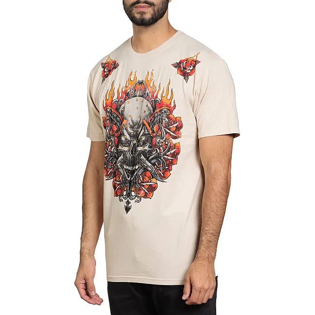 Футболка мужская AFFLICTION Toxic Tavern Cream