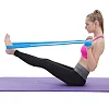 Лента-эспандер для фитнеса U-POWEX Fitness band 0.4мм. (6.8кг) Blue