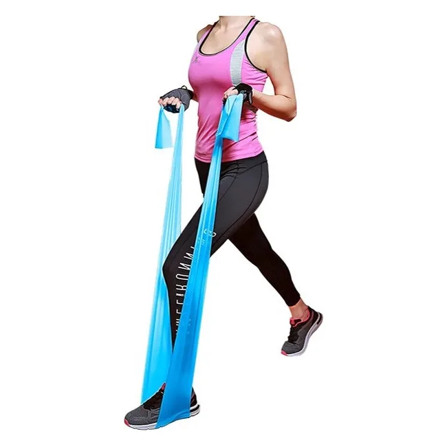 Лента-эспандер для фитнеса U-POWEX Fitness band 0.4мм. (6.8кг) Blue
