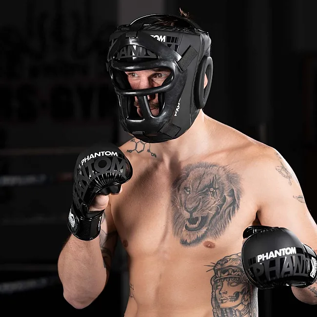 Перчатки для спаррингов ММА PHANTOM APEX Sparring Black (капа в подарок)