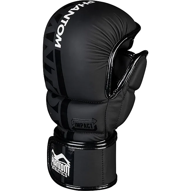 Перчатки для спаррингов ММА PHANTOM APEX Sparring Black (капа в подарок)