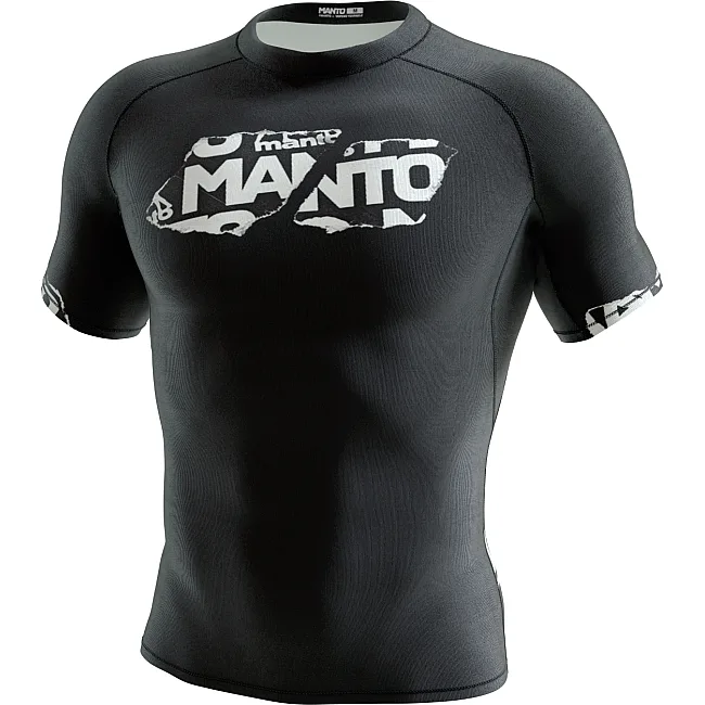 Рашгард MANTO Torn Short Sleeve Black