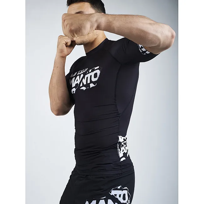Рашгард MANTO Torn Short Sleeve Black