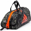 Сумка з помаранчевим логотипом Adidas Judo (зелений камуфляж, ADIACC053J)