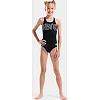 Купальник закрытый для девочек Arena GRAPHIC SWIMSUIT V BACK черный, белый (для детей)