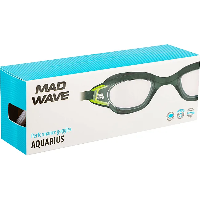 Очки для плавания взрослые MADWAVE Aquarius M042425 (Зеленый)