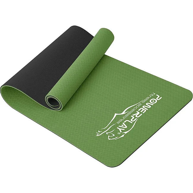 Коврик для йоги и фитнеса PowerPlay 4150 TPE Premium Performance Mat Зеленый (183x61x0.6 см.)