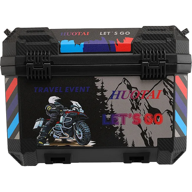 Центральний кофр задній для мотоцикла пластиковий Adventure JUHAO H-45-2 1шт 42x34x30см (Чорний)