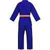 Кімоно для дзюдо Adidas Club з червоними смугами на плечах (синій) J350BP