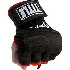 Бинт-перчатки TITLE Boxing Attack Nitro Speed Wraps Черные с красным