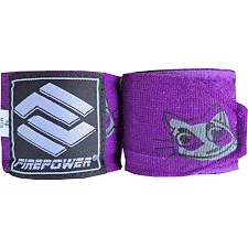 Бинты боксерские эластичные Firepower FPHW7 Purple Cat 4м