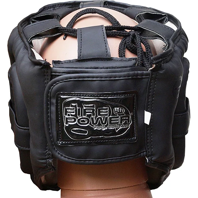 Боксерский шлем с бампером FirePower FPHGA7 Черный матовый