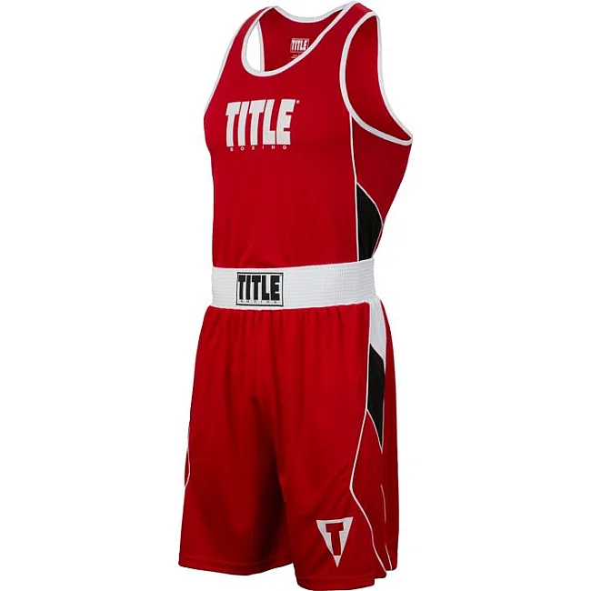 Форма для бокса подростковая TITLE Aerovent Elite Amateur Boxing Set 8 Красная
