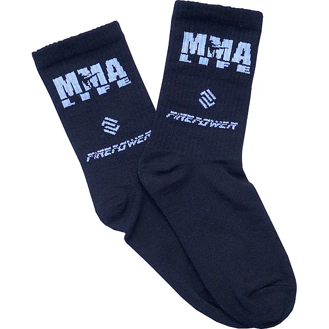 Носки спортивные компрессионные (высокая резинка 20 см) подарочные Firepower MMA life