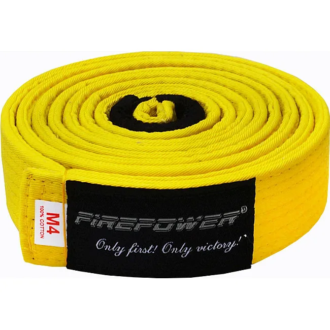 Пояс детский для Бразильского Джиу-Джитсу Firepower Classic Light Желтый