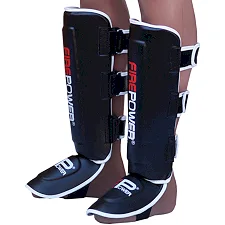 Защита голени и стопы (Щитки) FirePower FPSGA5 Черные с белым