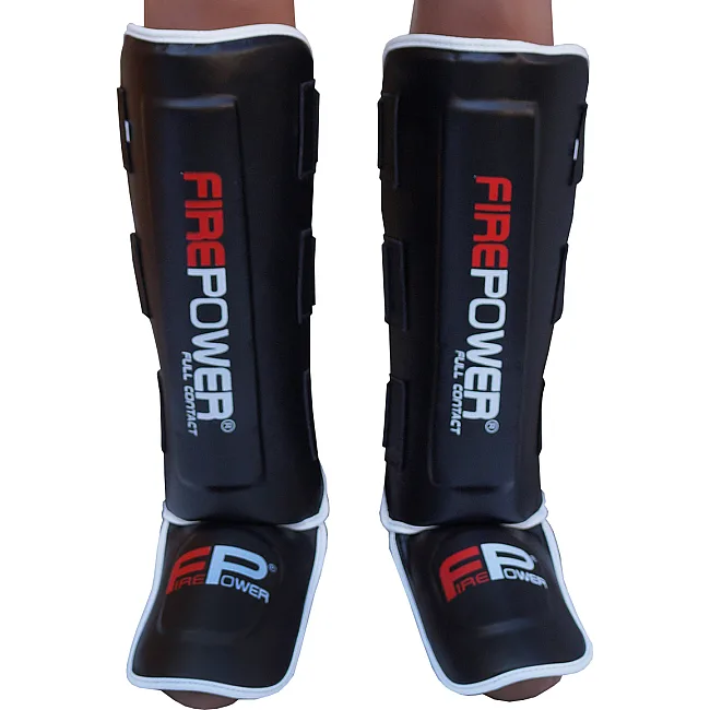 Защита голени и стопы (Щитки) FirePower FPSGA5 Черные с белым