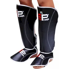 Защита голени и стопы (Щитки) FirePower FPSGA7 Черные с серебряным