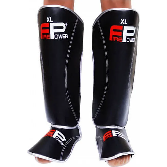 Защита голени и стопы (Щитки) FirePower FPSGA7 Черные с серебряным