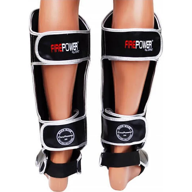 Защита голени и стопы (Щитки) FirePower FPSGA7 Черные с серебряным